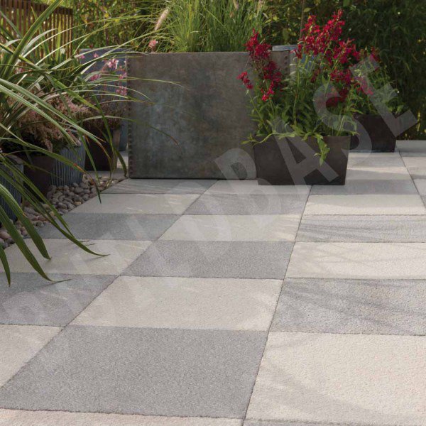 Textured Grey Concrete Paving Slabs 450x450mm Buildbase